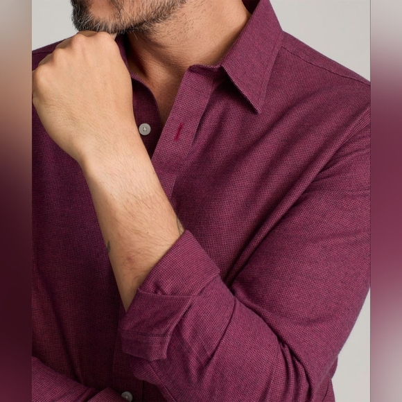 Untuckit men's veneto button-up shirt size 3XL red long sleeve - Picture 2 of 10